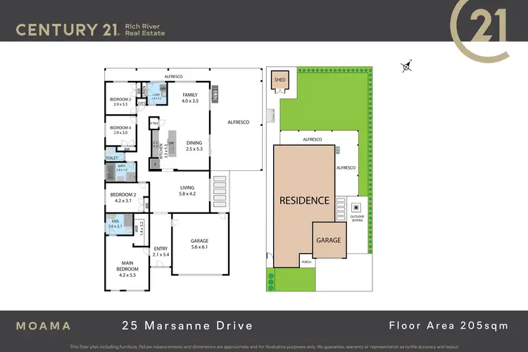 Floorplan of Homely house listing, 25 Marsanne Drive, Moama NSW 2731
