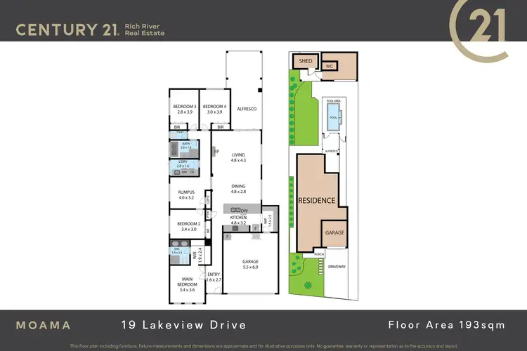 Floorplan of Homely house listing, 19 Lakeview Drive, Moama NSW 2731