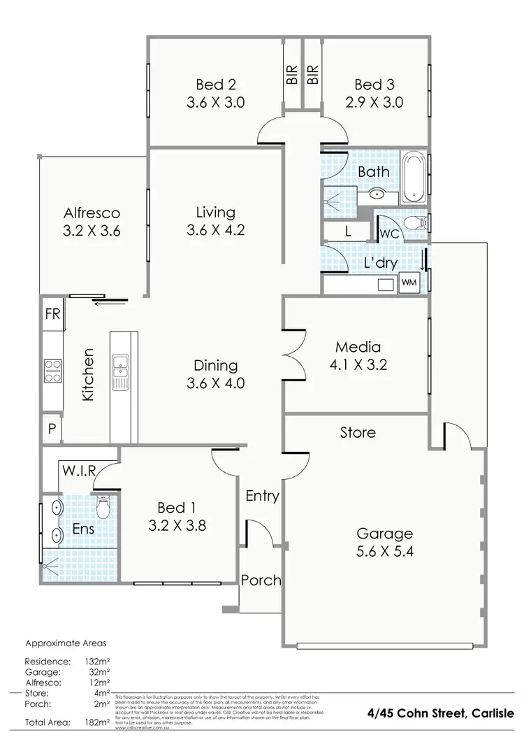 Floorplan of Homely house listing, 4/45 Cohn Street, Carlisle WA 6101