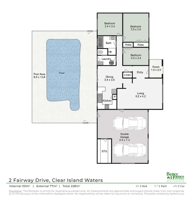 Floorplan of Homely house listing, 2 Fairway Drive, Clear Island Waters QLD 4226