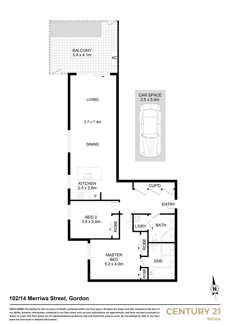 Floorplan of Homely apartment listing, 102/4-14 Merriwa Street, Gordon NSW 2072