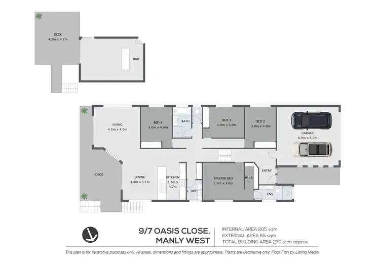 Floorplan of Homely house listing, 9/7 Oasis Close, Manly West QLD 4179
