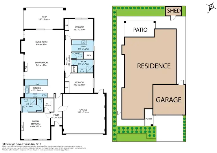 Floorplan of Homely house listing, 34 Oakleigh Drive, Erskine WA 6210
