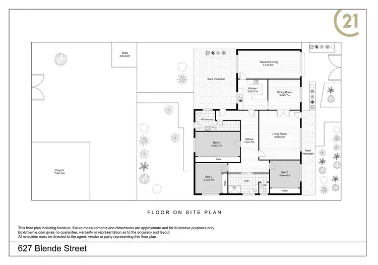 Floorplan of Homely house listing, 627 Blende Street, Broken Hill NSW 2880
