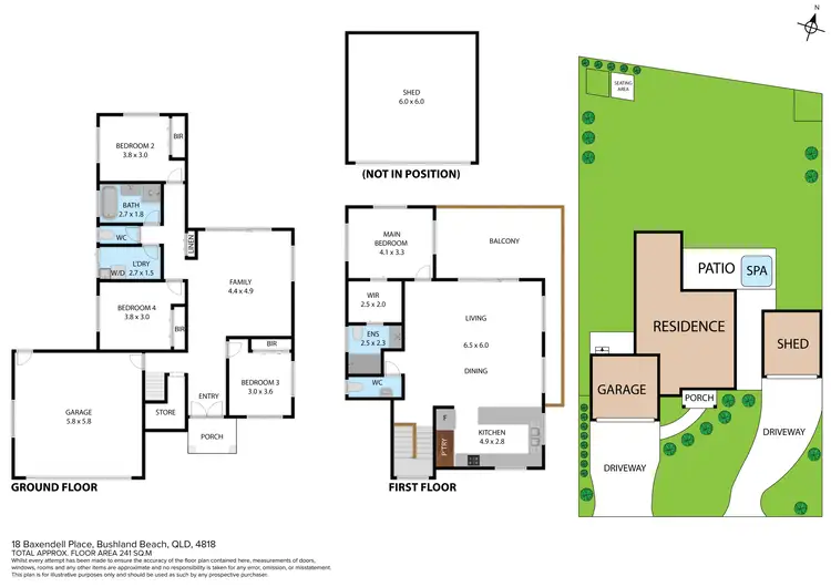 Floorplan of Homely house listing, 18 Baxendell Place, Bushland Beach QLD 4818