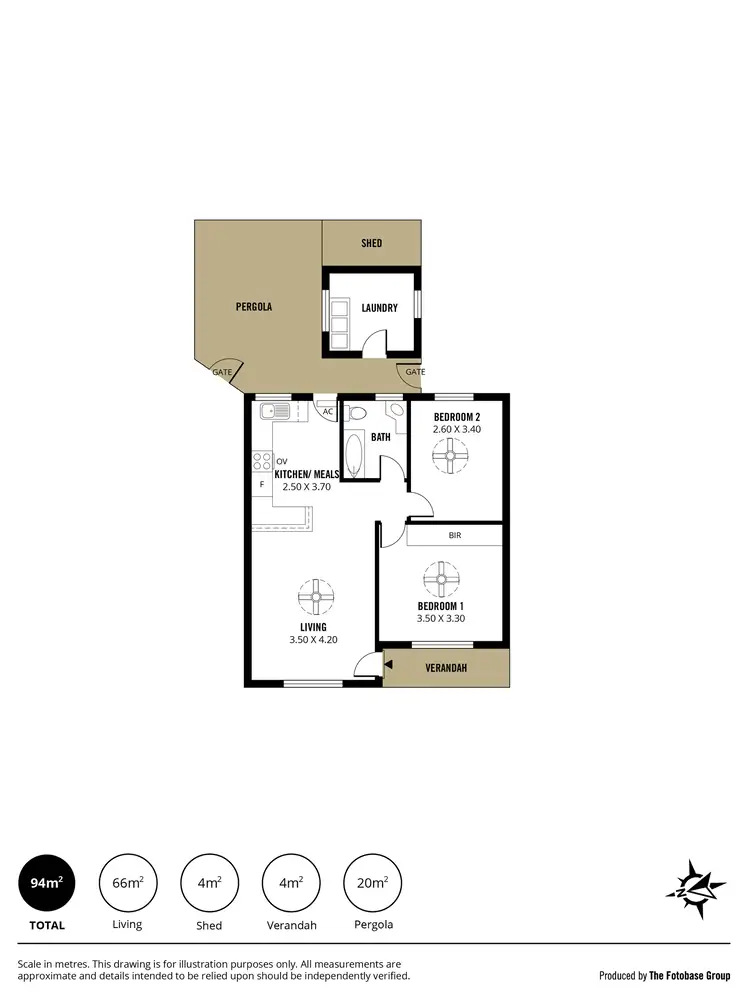 Floorplan of Homely unit listing, 2/20 Newman Street, Semaphore SA 5019