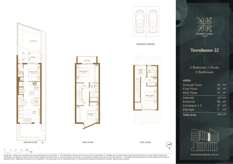 Floorplan of Homely townhouse listing, 22/3-5 Winston Street, Asquith NSW 2077