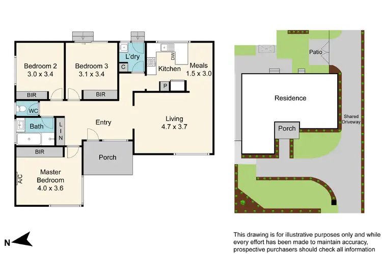 Floorplan of Homely unit listing, 1/16 Murphy Street, Clarinda VIC 3169