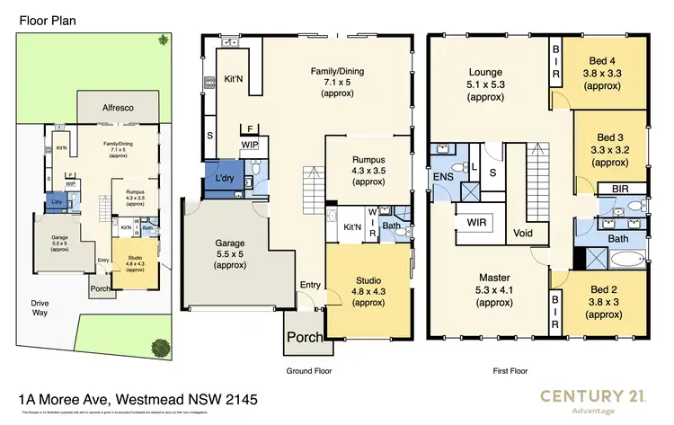 Floorplan of Homely house listing, 1A Moree Avenue, Westmead NSW 2145