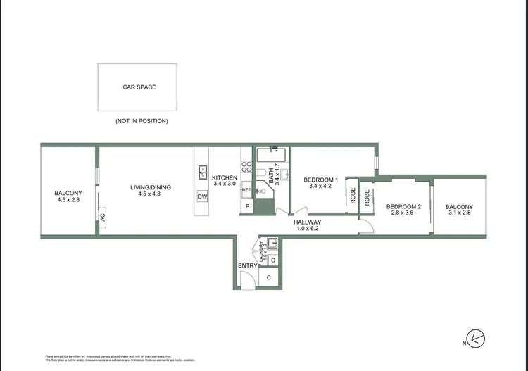 Floorplan of Homely unit listing, 212/344 Great Western Highway, Wentworthville NSW 2145