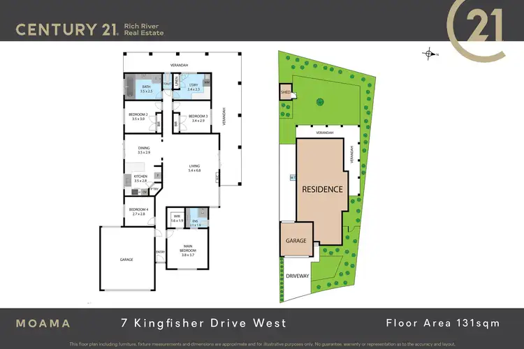 Floorplan of Homely house listing, 7 Kingfisher Drive West, Moama NSW 2731