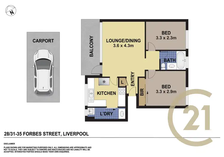 Floorplan of Homely unit listing, 28/31 Forbes Street, Warwick Farm NSW 2170