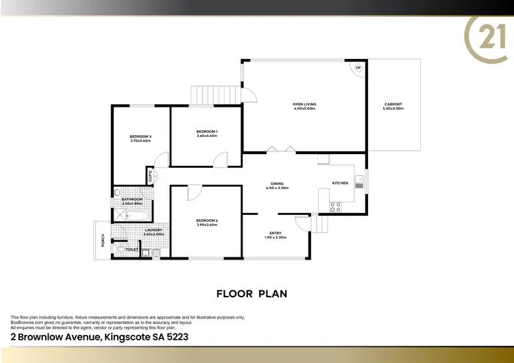 Floorplan of Homely house listing, 2 Brownlow Avenue, Kingscote SA 5223