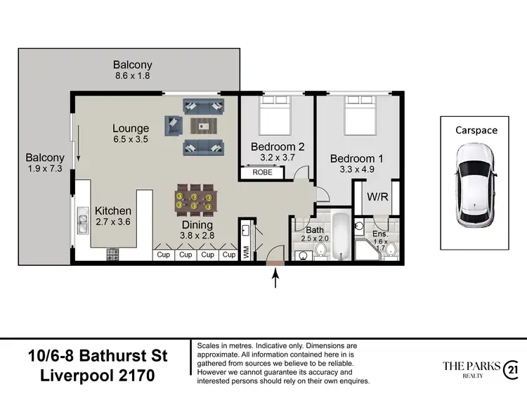 Floorplan of Homely apartment listing, 10/6-8 Bathurst Street, Liverpool NSW 2170