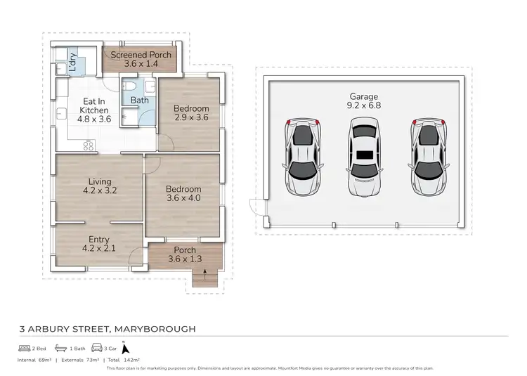 Floorplan of Homely house listing, 3 Arbury Street, Maryborough QLD 4650
