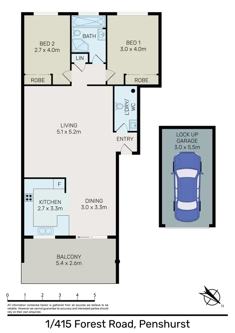 Floorplan of Homely unit listing, 1/415-417 Forest Road, Penshurst NSW 2222