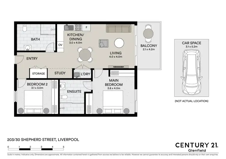 Floorplan of Homely apartment listing, 203/30 Shepherd Street, Liverpool NSW 2170