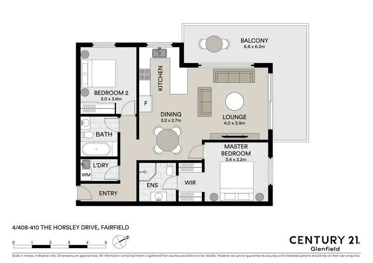 Floorplan of Homely apartment listing, 4/408-410 The Horsley Drive, Fairfield NSW 2165