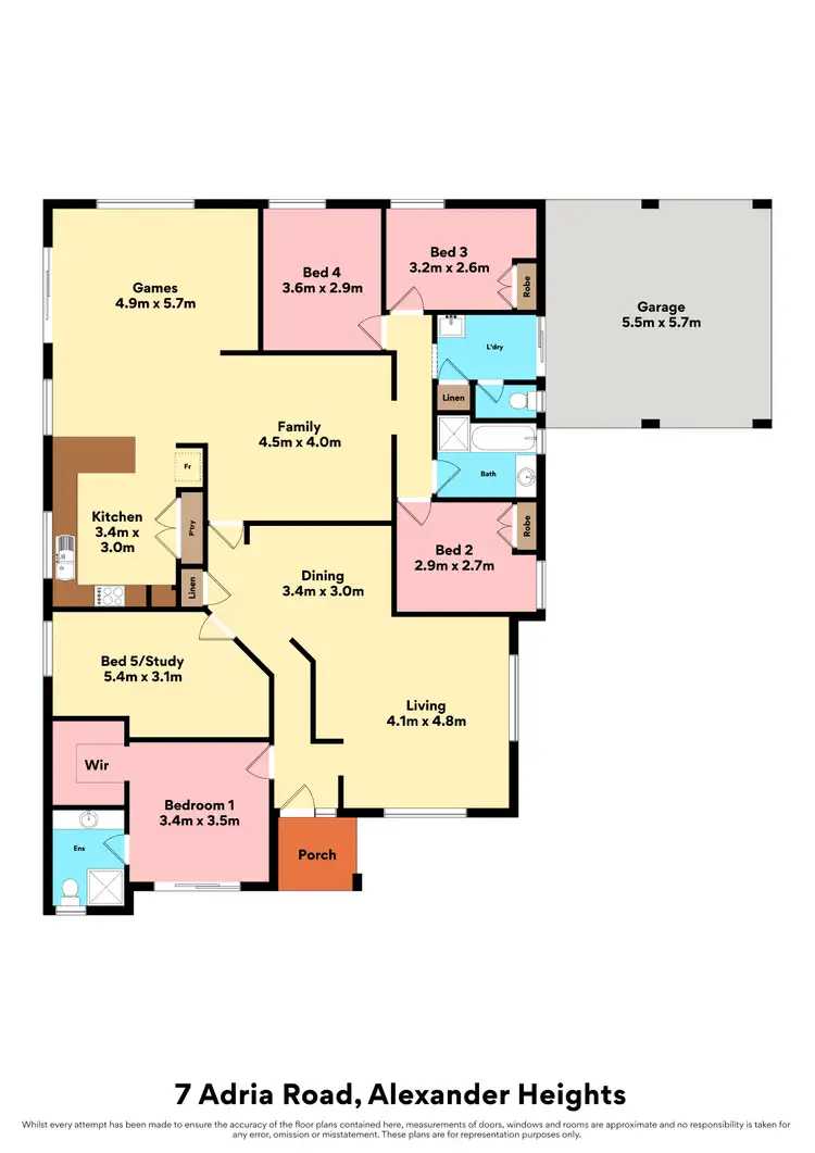 Floorplan of Homely house listing, 7 Adria Road, Alexander Heights WA 6064
