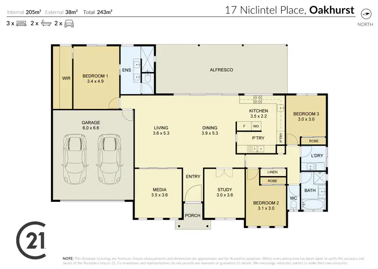 Floorplan of Homely rural property listing, 17 Niclintel Place, Oakhurst QLD 4650
