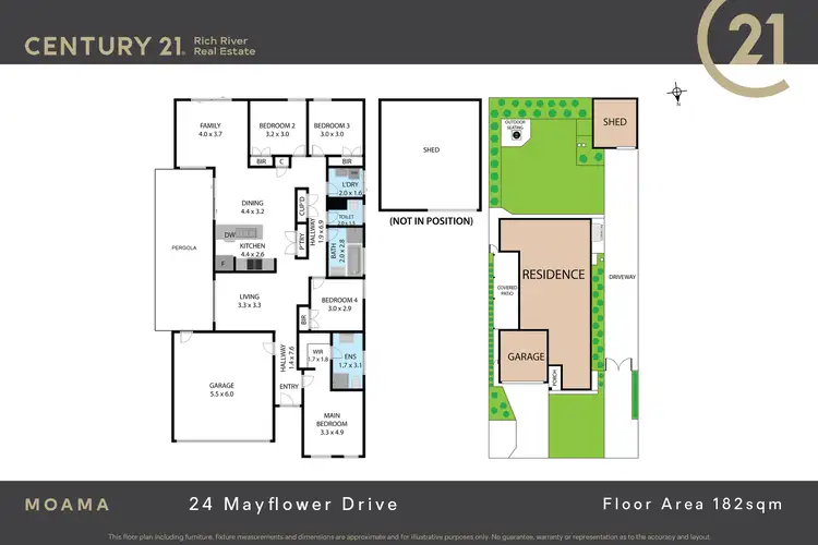 Floorplan of Homely house listing, 24 Mayflower Drive, Moama NSW 2731