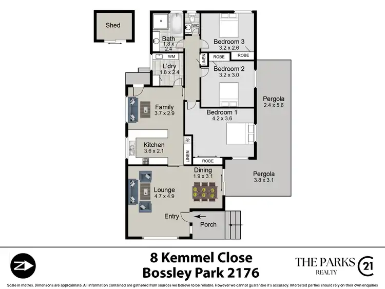 Floorplan of Homely house listing, 8 Kemmel Close, Bossley Park NSW 2176