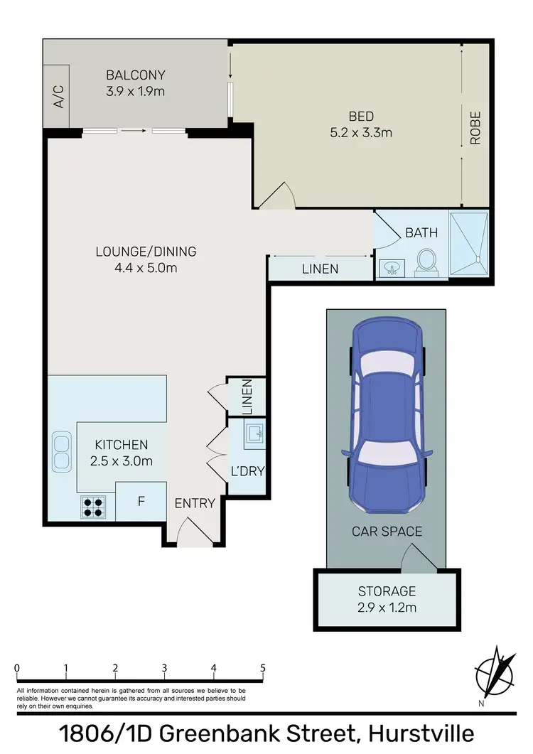 Floorplan of Homely apartment listing, 1806/1D Greenbank Street, Hurstville NSW 2220