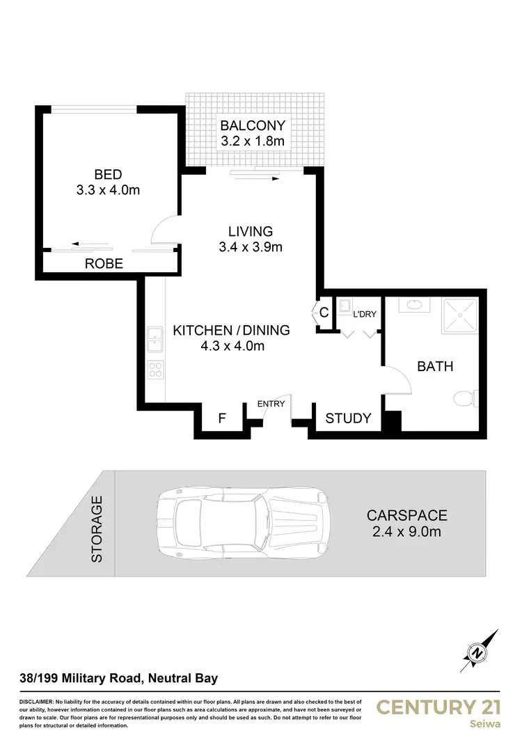 Floorplan of Homely apartment listing, 38/199 Military Road, Neutral Bay NSW 2089