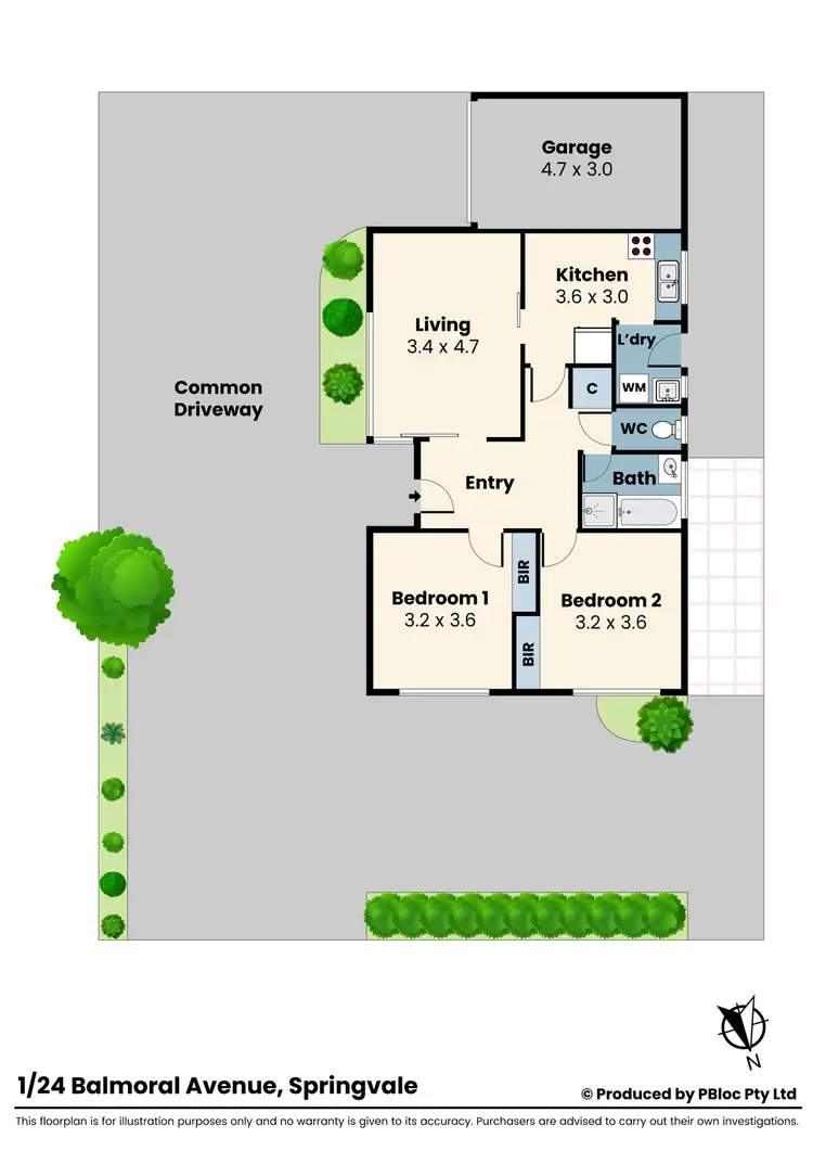 Floorplan of Homely unit listing, 1/24 Balmoral Avenue, Springvale VIC 3171