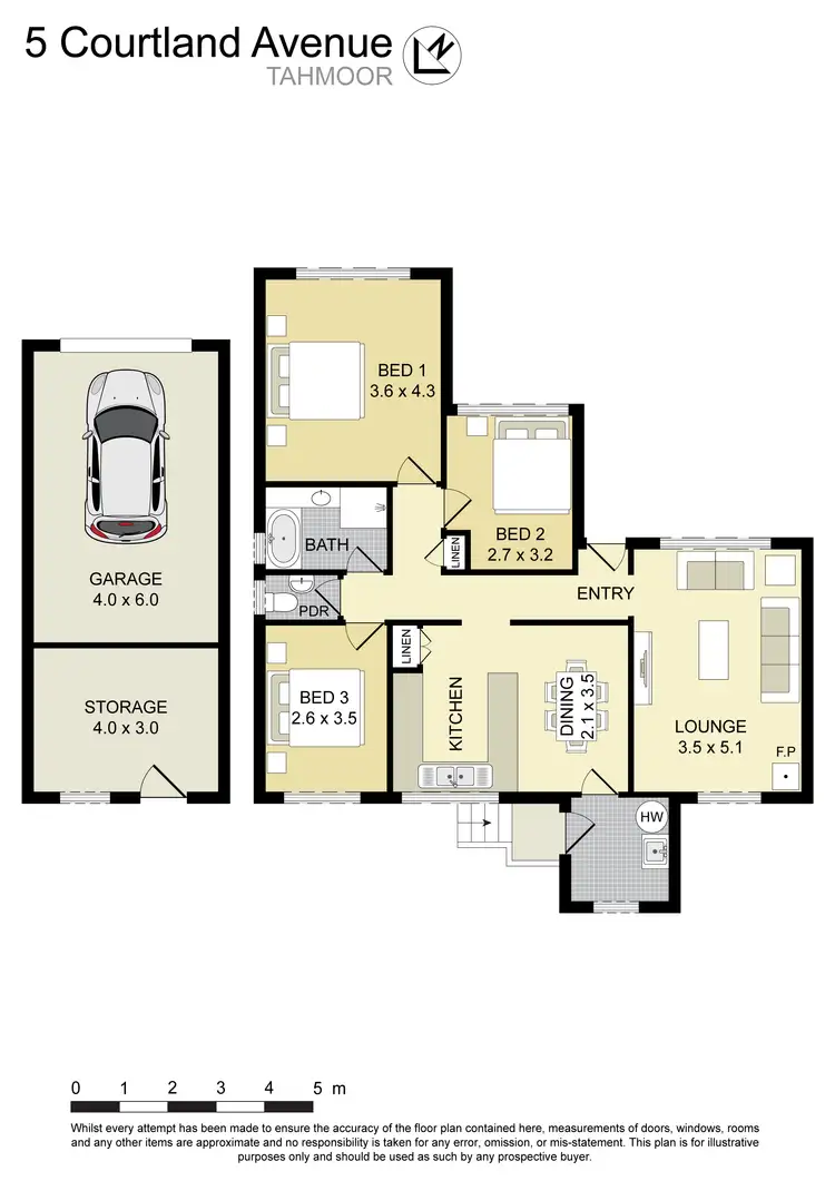 Floorplan of Homely house listing, 5 Courtland Ave, Tahmoor NSW 2573