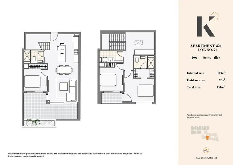 Floorplan of Homely apartment listing, 4 Alan Street Unit-421, Box Hill NSW 2765