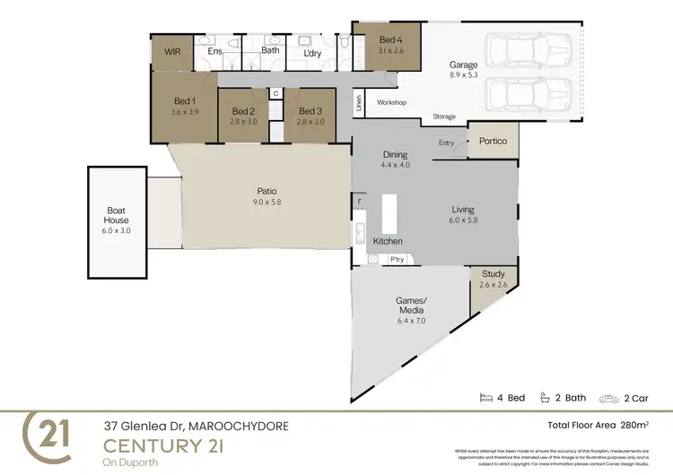 Floorplan of Homely house listing, 37 Glenlea Drive, Maroochydore QLD 4558