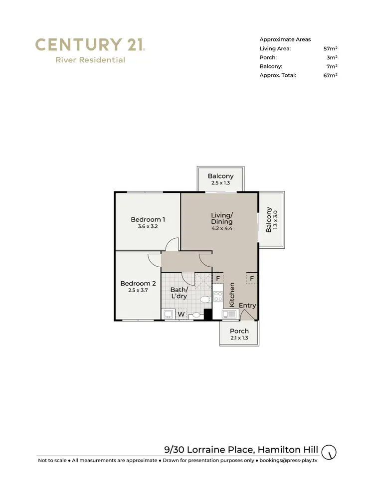 Floorplan of Homely apartment listing, 9/30 Lorraine Place, Hamilton Hill WA 6163
