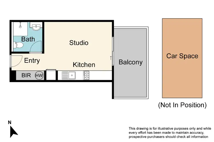 Floorplan of Homely studio listing, 216/662-678 Blackburn Road, Notting Hill VIC 3168