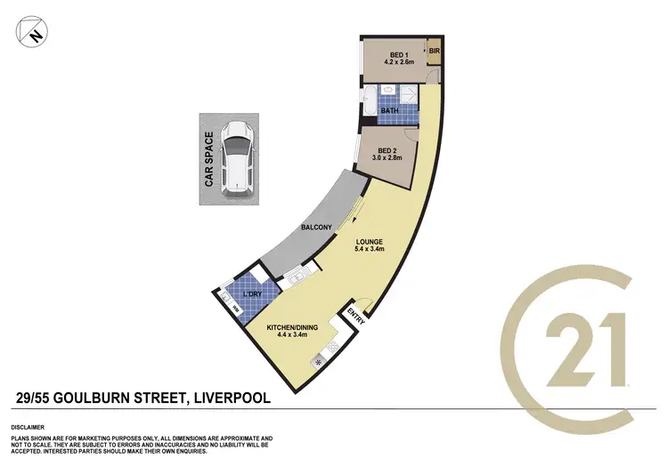 Floorplan of Homely unit listing, 29/55 Goulburn Street, Liverpool NSW 2170