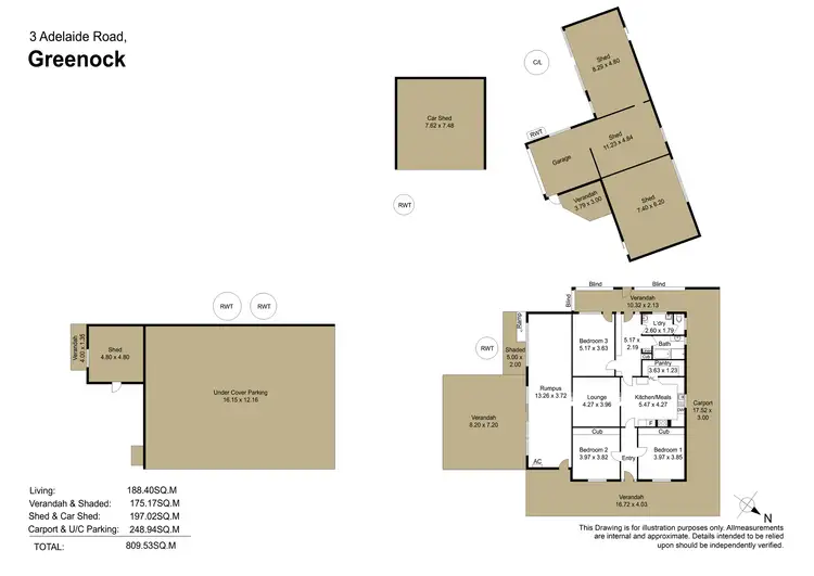 Floorplan of Homely house listing, 3 Adelaide Road, Greenock SA 5360