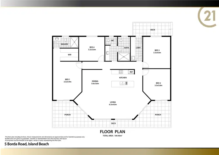 Floorplan of Homely house listing, 5 Borda Road, Island Beach SA 5222