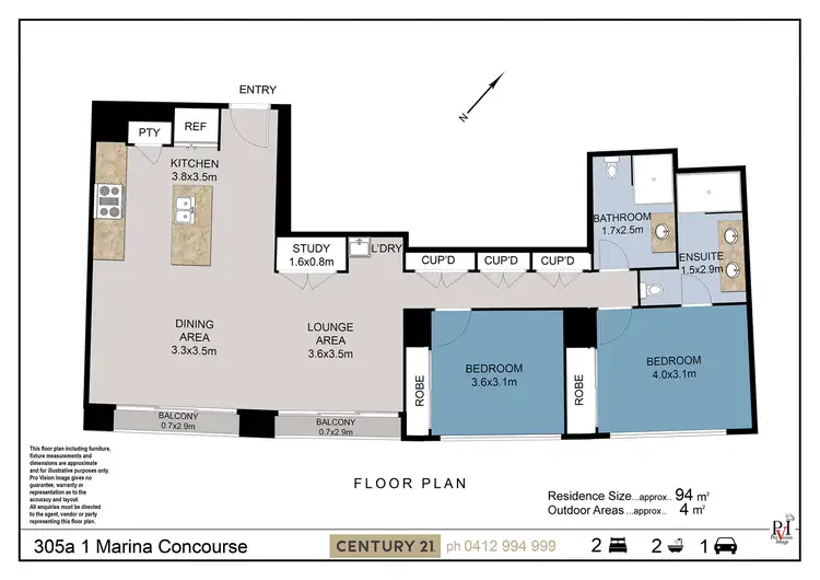 Floorplan of Homely apartment listing, 1 The Concourse, Benowa QLD 4217