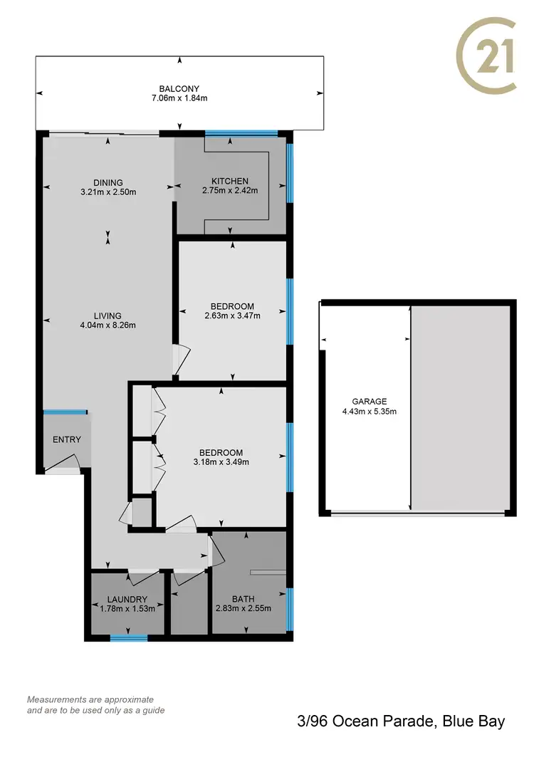 Floorplan of Homely unit listing, 3/96 Ocean Parade, The Entrance NSW 2261