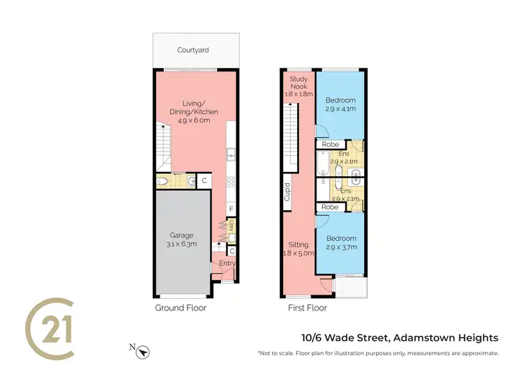 Floorplan of Homely townhouse listing, 10/6 Wade Street, Adamstown Heights NSW 2289