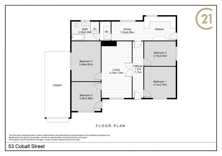 Floorplan of Homely house listing, 53 Cobalt Street, Broken Hill NSW 2880