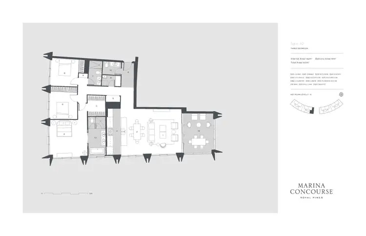 Floorplan of Homely apartment listing, 1 The Concourse, Benowa QLD 4217