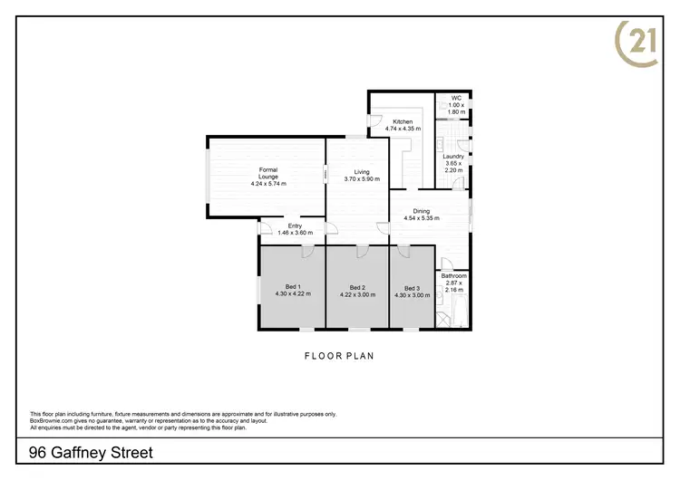 Floorplan of Homely house listing, 96 Gaffney Street, Broken Hill NSW 2880