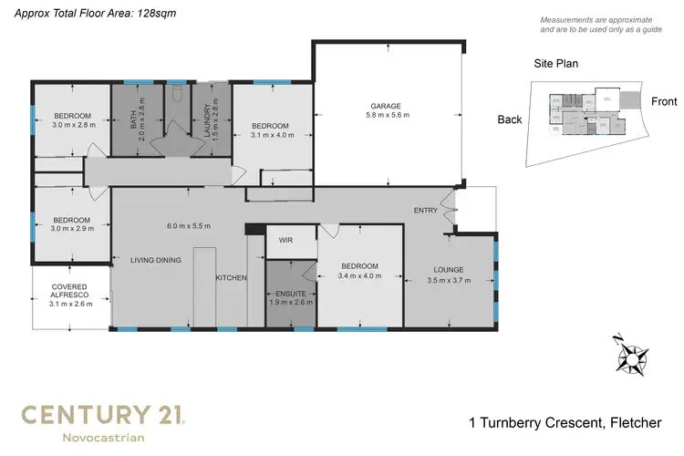 Floorplan of Homely house listing, 1 Turnberry Close, Fletcher NSW 2287