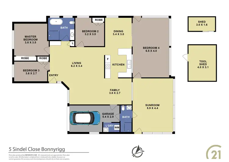 Floorplan of Homely house listing, 5 Sindel Close, Bonnyrigg NSW 2177