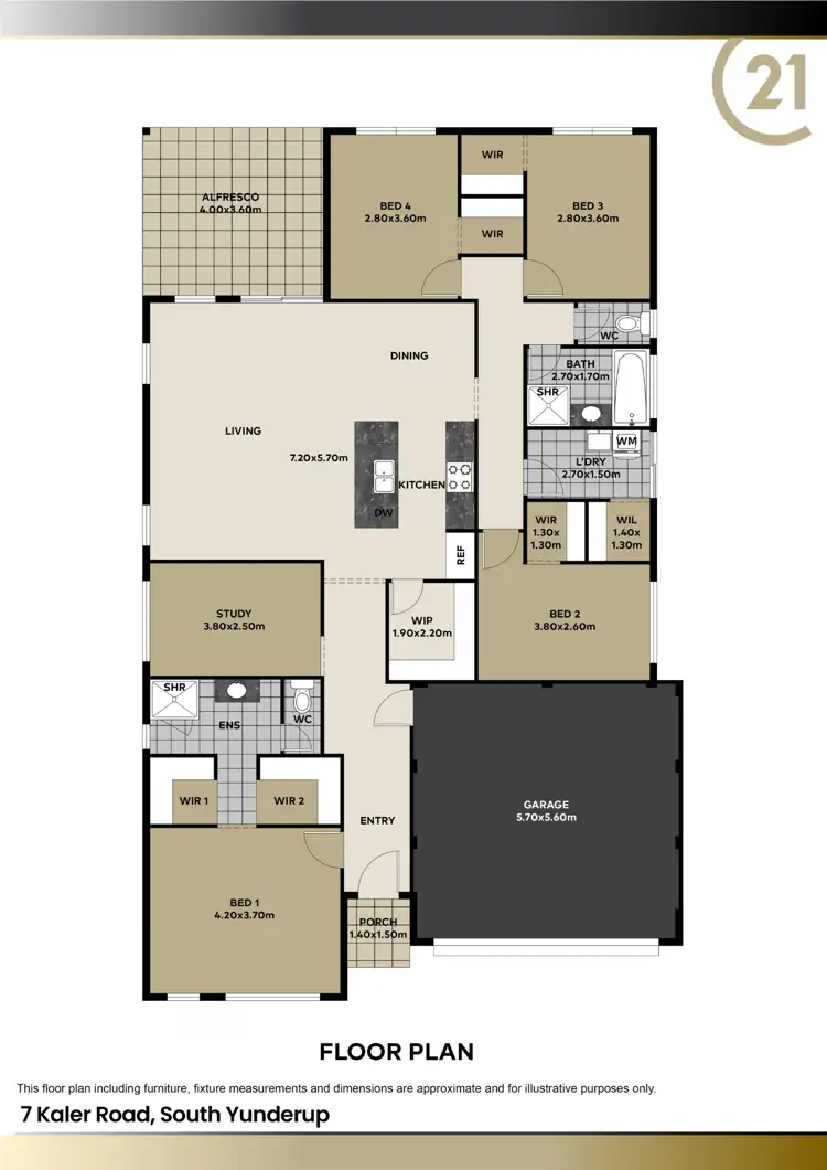 Floorplan of Homely house listing, 7 Kaler Road, South Yunderup WA 6208