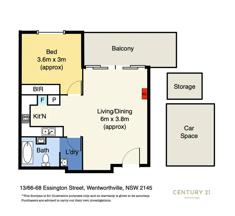 Floorplan of Homely apartment listing, 13/66-68 Essington Street, Wentworthville NSW 2145