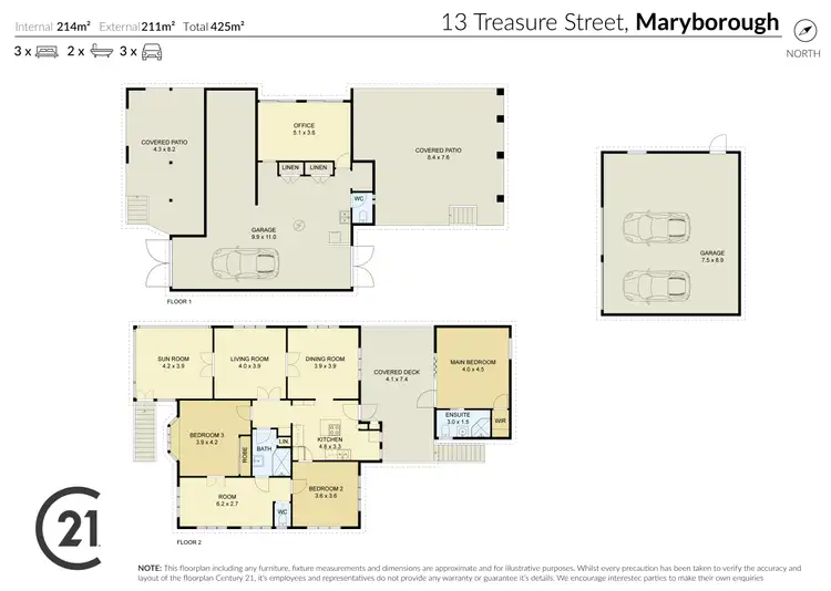 Floorplan of Homely house listing, 13 Treasure Street, Maryborough QLD 4650