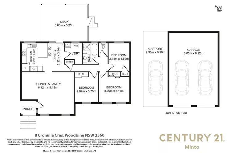 Floorplan of Homely house listing, 8 Cronulla Crescent, Woodbine NSW 2560