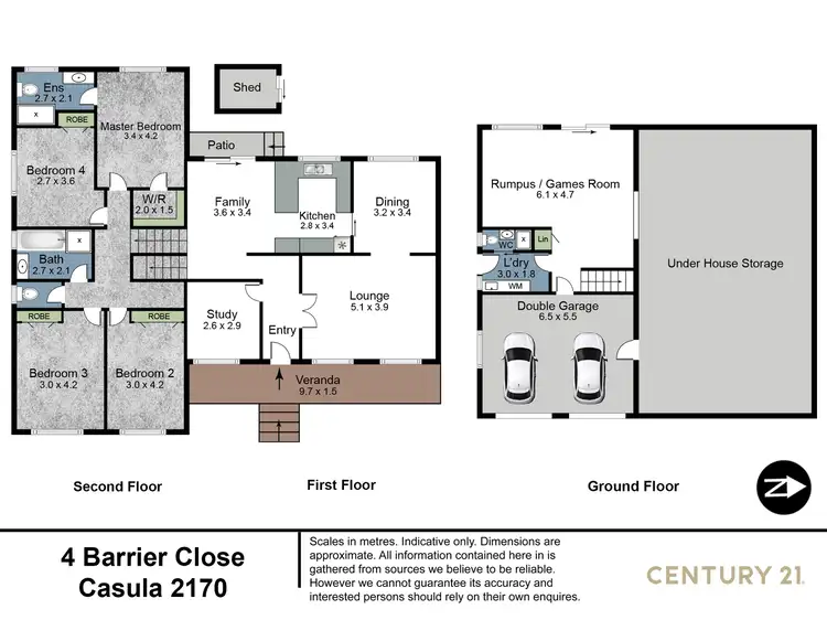 Floorplan of Homely house listing, 4 Barrier Close, Casula NSW 2170
